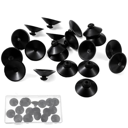 20PCS Fish Tank Suction Cups,28mm Rubber Suction Cups for Aquarium,Fishes Tank Suctions Cup,Suitable for Fish Tanks Pump Aeration Device, Overhead Line Pipe Finishing Decoration, Black
