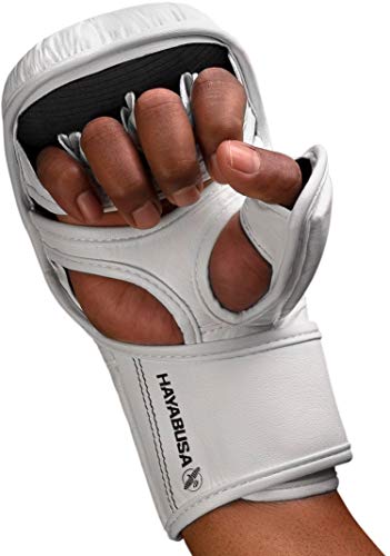 Hayabusa T3 MMA Sparring Gloves - color: White/Black, size: Small