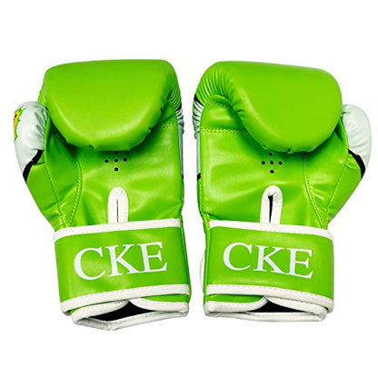 CKE Boxing Gloves for Kids Ages 5-12, Beginner Punch Bag Training Gloves - color: GREEN