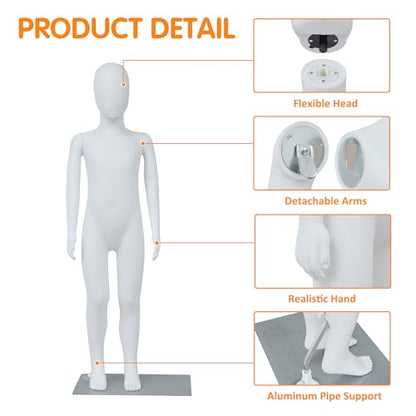 Kids Mannequin Full Body, 43" H Adjustable Child Mannequin, Set of 2 - size: Kids-2