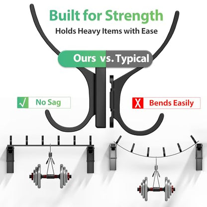 Coat Rack Wall Mount with 6 Hooks (Black, 2 Pack), Heavy Duty Coat Hooks Wall Mount for Entryway, Bedroom, Closet, Wall Hooks for Hanging Coats, Hats, Bags, Purses. - size: 2 Pack