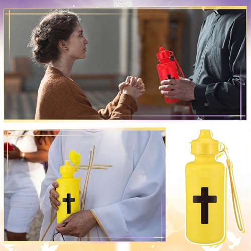 Bokon 18 Pack Church Cross Theme Water Bottles Bulk Sunday School Gift - style: Christian