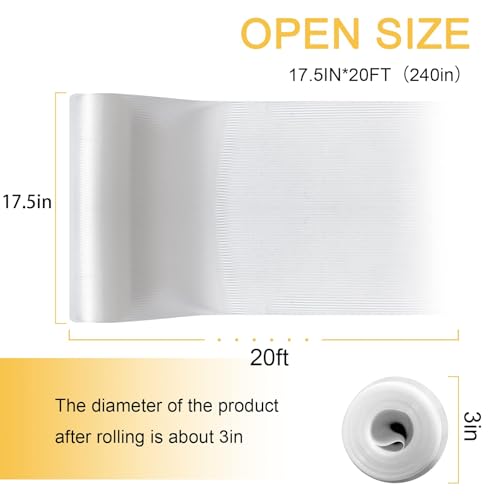 Shelf Liner for Kitchen Cabinets, 17.5 Inch x 20 FT, Non Adhesive Drawer Liner, Refrigerator Liners, Washable Oil-Proof Fridge Pads Shelves Drawer, Cabinet Mat for Shelves (Clear) - size: 17.5"W x 240"L
