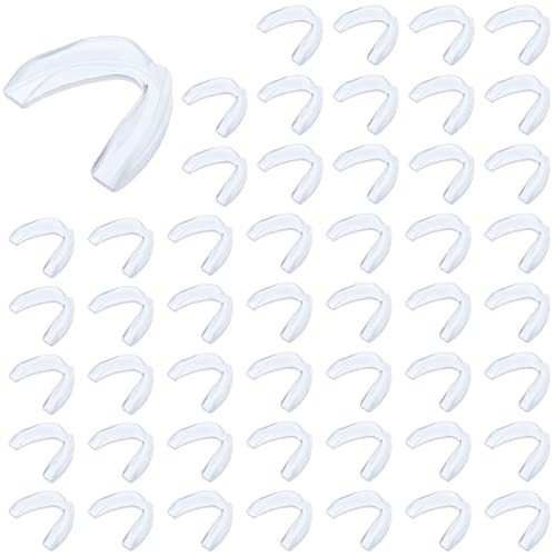Kathfly 50 Pcs Football Mouth Guards Bulk Sports Mouthpieces - color: Clear