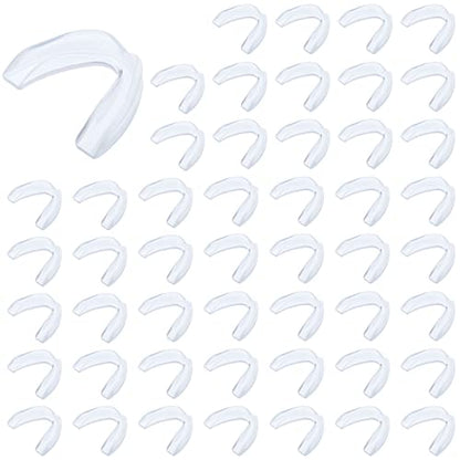 Kathfly 50 Pcs Football Mouth Guards Bulk Sports Mouthpieces - color: Clear