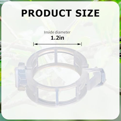 400PCS Plant Support Clips, White Plastic Garden Clips for Tomato Cucumber Flower Squash Vine, 1.2' Inner Diameter - color: White 400pcs