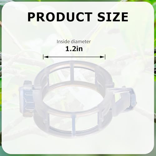 200PCS Plant Support Clips, Tomato Clips, Garden Clips, Trellis Clips, Vine Clips for Climbing Plants to Prevent Tomatoes from Pinching or Falling Off - color: White 200Pcs