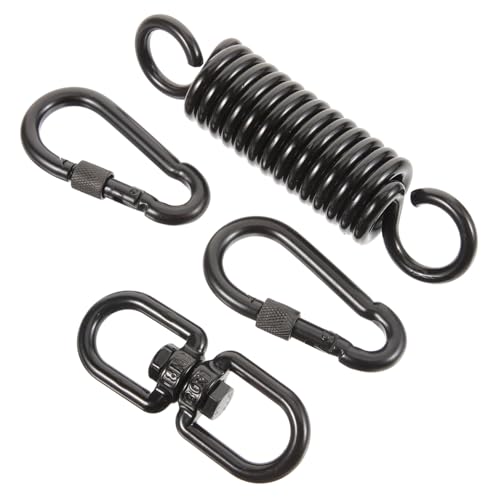 KESYOO 1 Set Swing Chair Spring Springs Tension Outdoor Hammock Garden Patio Swing Sandbags Sand Bag Spring Kit Swing Chair Hanging Rings Hanging Chair Spring Carbon Steel Black