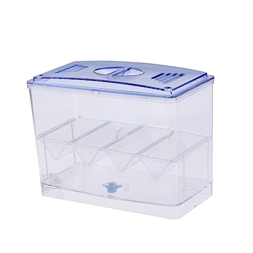 Abaodam Transparent Functional Fish Breeding Tank Betta Habitat Box Independent Incubator for Fry with Easy Cleaning Durable Material Prevents Adult Fish