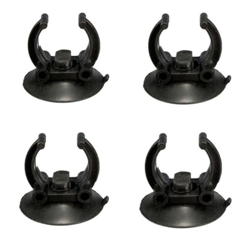 Fish Tank Aquarium Electric 4pcs/Set Air Line Pipe Sucker Black LED Lights Tubing Heater Clip