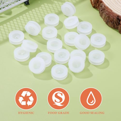Silicone Straw Hole Grommets, 20 Pcs Lid Plugs for Jar Lids, Cross Design Straw Stoppers, Reusable Silicone Seals for Drinks and Daily Use, Easy to Clean