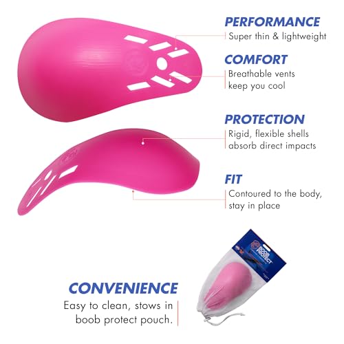Universal Sports Bra Protective Inserts | Body-Contoured Breast Protection Cups | Any Sport. Any Level | Impact-Absorbing Chest Guard for Rugby, Soccer, Lacrosse, MMA & Basketball - size: X-Large