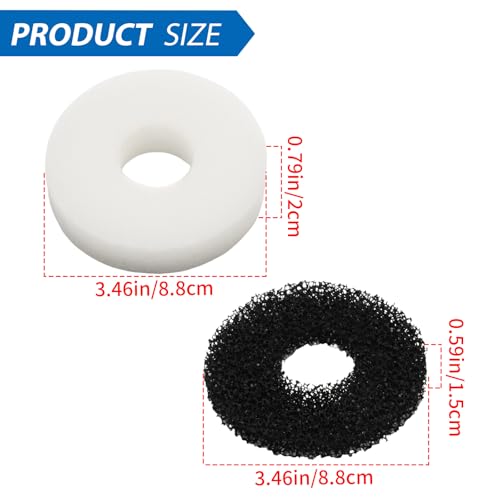 20 Packs Replacement Aquarium Maintenance Kit, Aquarium Sponge Foam and Carbon Rings Set, Replacement for Biorb Filter
