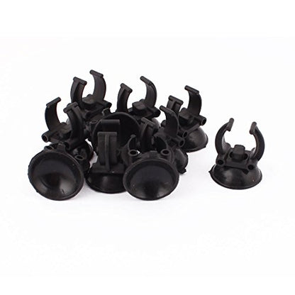 uxcell Universal Aquarium Fish Tank Suction Cup Heater Clips Clamps 33mm Dia 10pcs Black