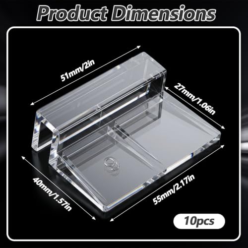 10 PCS Aquarium Lid Clips, 6mm Transparent Acrylic Fish Tank Lid Holder, Aquarium Hoods Glass Cover Support, Fish Tank Cover Clips for 5-6mm Thickness Rimless Aquariums