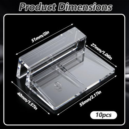 10 PCS Aquarium Lid Clips, 6mm Transparent Acrylic Fish Tank Lid Holder, Aquarium Hoods Glass Cover Support, Fish Tank Cover Clips for 5-6mm Thickness Rimless Aquariums