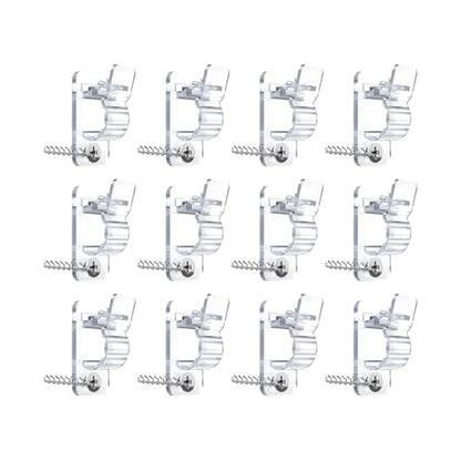 of 12 Common Cable Clip Holders Including Screws for Versatile Application on Different Materials Cable Management Clips with Screws for Secure Wire Organization