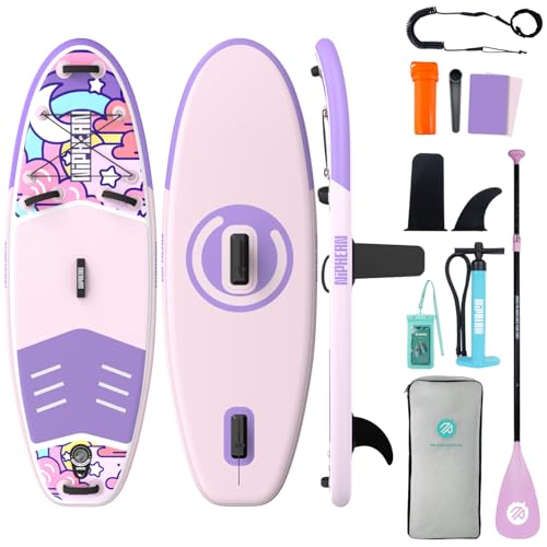 Niphean 10' Inflatable Paddle Board, Ultra-Light SUP for Beginners - color: Purple
