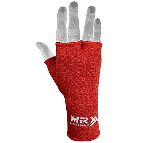MRX Muay Thai Boxing Inner Gloves Protective Hand Wrap - color: Red, size: Medium