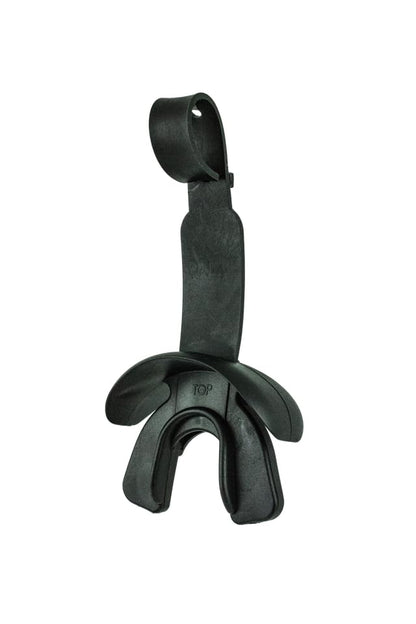 DAMAGE CONTROL Pacifier Football Mouth Guard – Permanent Strap – Black - color: Black