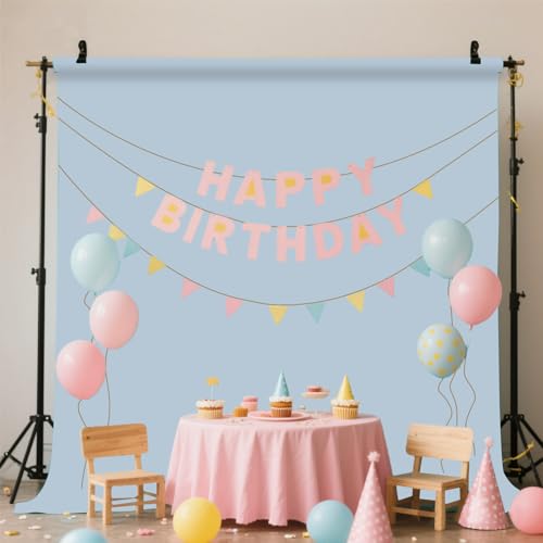 Dusty Blue Photo Backdrop for Photoshoot Photography Background Studio Blue Aura Backdrop Streaming Video Shooting 3x5FT