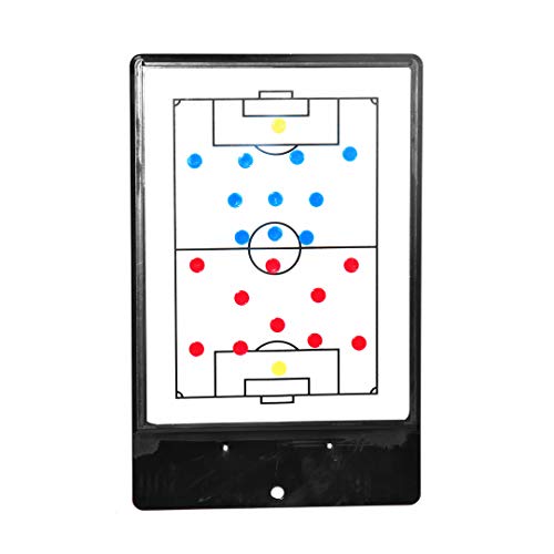 Soccer Innovations Magnetic Tactic Board - Coaching Clipboard, Double-Sided Dry Eraser White Board, Coaches Board, Lineup with Magnets