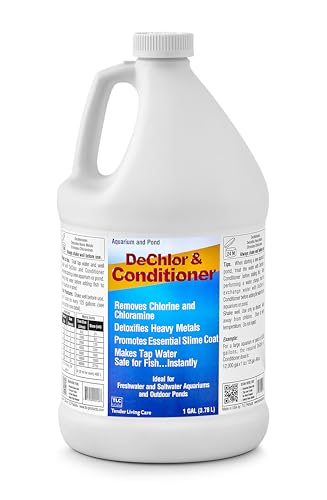 TLC Products, DeChlor & Conditioner, Aquarium Water Treatment, for Freshwater and Saltwater, 1 Gallon - size: 1 Gallon