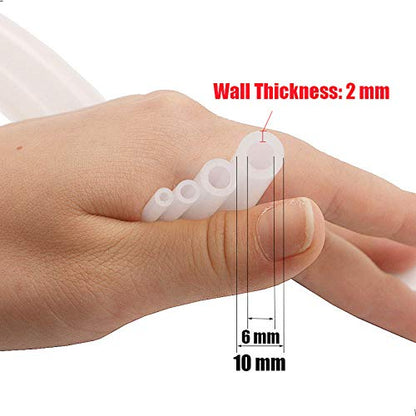 Silicone Tube 1/4"(6mm) ID x 3/8"(10mm) OD Clear Flexible Silicone Rubber Tubing Water Air Hose Pipe Transparent (3.3ft / 1m；6 x 10mm) - size: 6mm ID x 10mm OD
