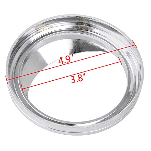 5 inch Speedometer Gauge Tank Mounted Cover Trim Ring Bezel Aluminum Chrome Compatible with Harley Electra Glide Deluxe Dyna Wide Glide - size: Chrome