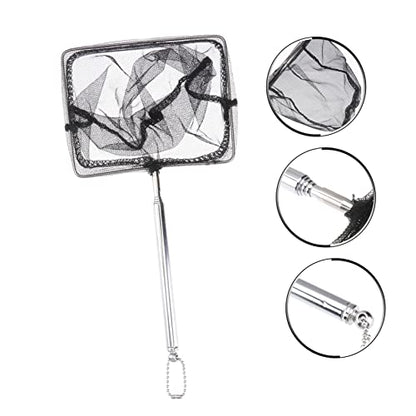 INOOMP 1pc Telescopic Fishing Net Fish Shrimp Catching Tool for Aquarium Use Fish-Friendly Design