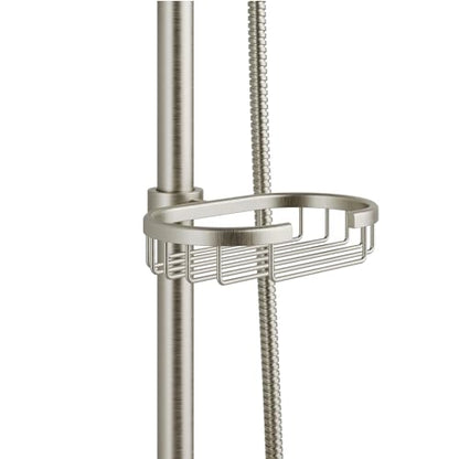 PULSE ShowerSpas Kauai III Brushed Nickel Rain Shower Head with Handheld Spray - 1.8 GPM, 8" Showerhead, 5-Function HandShower, Adjustable Slide Bar - Shower Heads with Handheld Spray Combo - size: 1.8 Gallon Per Minute, style: Brushed Nickel