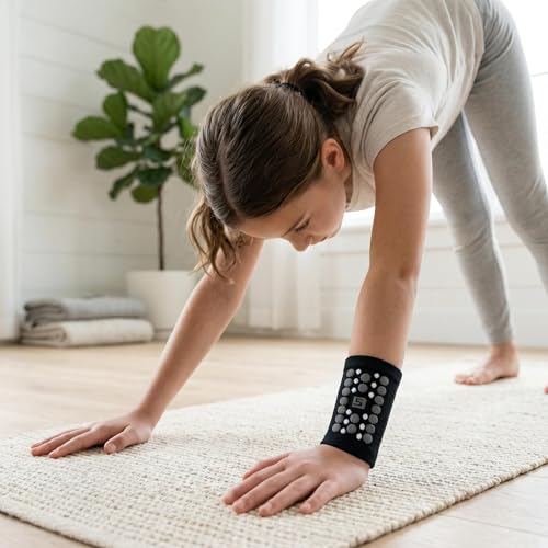 NMK Breathable Youth Athletic Wrist Guards for Gymnastics Volleyball 1Pair - color: Black, size: Medium