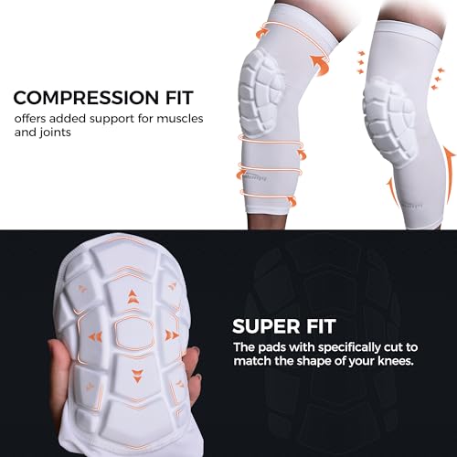 COOLOMG Football Knee Pads Wrestling Basketball Volleyball Youth Kids Adult | Protective Knee Compression Sleeves - color: Black, size: Medium