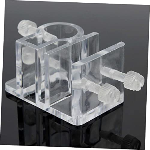 Levemolo Water Tube Clamp for Aquarium 4pcs Acrylic Aquarium Water Clip Fish Tank Holder Clamp Stainless Steel Pipe Fixing