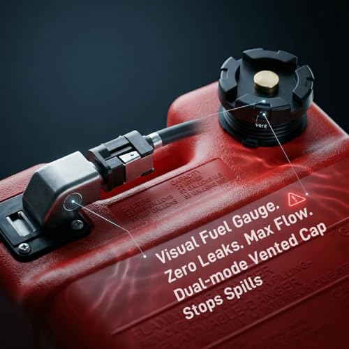 Marine Tank,6Gallon Outboard Marine Boat Transfer Tank with Fuel Line , Easy to Carry for Outboard Engine Boats,Fishing Boat, Deck Boat,Yacht (12L) - size: 24L