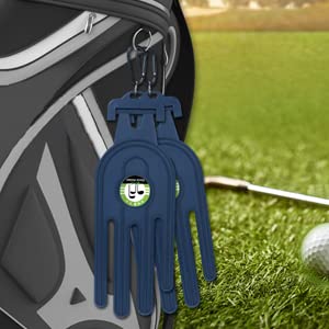 Golf Glove Holder Stretcher, 2PCS Durable Glove Support Frame Dryer Shaper Tool Accessories for Sports Gloves Maintenance, Blue