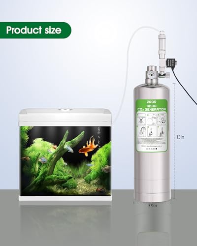 2L Co2 Generator System with Pressure Gauge Automatic Pressure Relief Valve Bubble Counter for Aquarium Plants，Stable Output