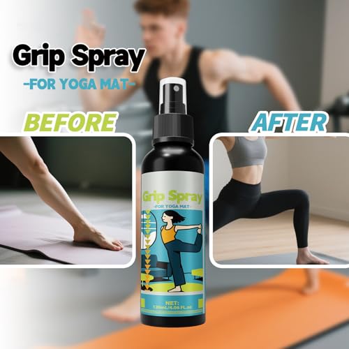 Yoga Mat Spray for Sports Non-Sticky Long-Lasting | Yoga Mat Non-slippery Traction Spray for Women Men Adults Teens Beginners Rock Climbing Gymnastics Goalkeeper Training - color: 120ml