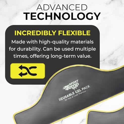 Hot & Cold Reusable Gel Pack Wrap for Neck/Shoulder/Back Pain Relief - Flexible Soft Compress - Ice & Heat Therapy for Rotator Cuff, Cervical, Pain, Swelling, Injuries and Surgery - Sport Temp - size: Neck/Shoulder (Pack of 1)