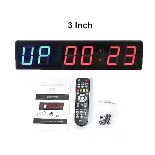 Digital Timer, Sports Timer 3 Inch Aluminum Alloy Interval Gym Boxing Competition Training Timing Group Countdown Stopwatch,for Home Gym(Blue) - size: Blue