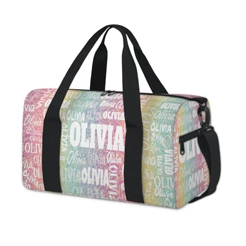Custom Dance Bag for Dancer, Light Colorful Rainbow Glitters - color: Light Colorful