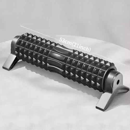 RUNWE Foam Roller with Stand - Bracket Foam Roller for Back Pain, 21 inch Trigger Point Deep Tissue Massage Roller, Medium Density Grid Bracket Foam Rollers, Leg Roller for Muscles Deep Tissue - color: Blue