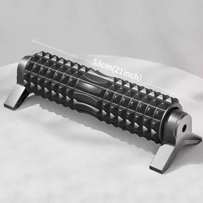 RUNWE Foam Roller with Stand - Bracket Foam Roller for Back Pain, 21 inch Trigger Point Deep Tissue Massage Roller, Medium Density Grid Bracket Foam Rollers, Leg Roller for Muscles Deep Tissue - color: Purple
