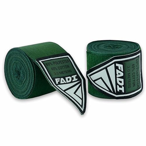 Mexican Style Elastic Boxing Hand Wraps 120" & 180" (3m & 4.5m) - Premium Cotton Wrist Support Bandages for Boxing, MMA, Kickboxing & Muay Thai Training | Enhanced Wrist Support and Secure Fit for Intense Training - color: Green, size: 120"
