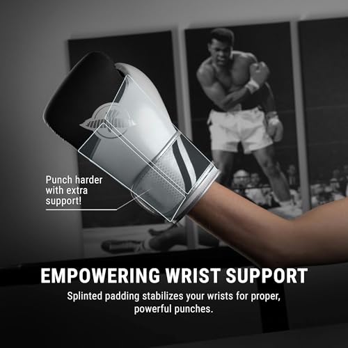 Hayabusa Sport Boxing Gloves - Dual-Splinted - color: White / Silver, size: 16oz