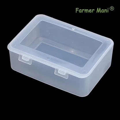 Clear Plastic Storage Containers Box with Lid (5.04x3.5x1.69 inch, 2 Pack), Rectangle Plastic Clear Storage Containers Box for Beads, Coins, Safety Pins and Other Craft Jewelry Watch Findings - size: 5.04 x 3.5 x 1.69 Inch