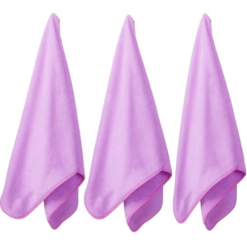 Microfiber Gym Towels Bigger Size Super Soft for Exercise Fitness, Sports | Highly Absorbent Workout Towel, 380-GSM 15 x 31-Inch Quick-Drying Yoga Towels (3 Pack, Teal Purple) - color: Pure Purple, size: 3P-15x31 inches