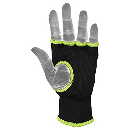 MRX Muay Thai Boxing Inner Gloves Protective Hand Wrap (Black,Green Medium) - color: Green, size: Medium