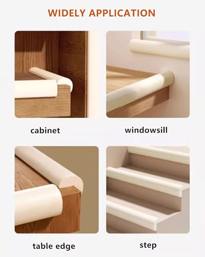 Baby Proof Edge Corner Protector, 6.56FT 0.47''Th L-Shape Furniture Corner & Edge Safety Bumpers with 6 Corners, Pre-Taped, Soft NBR Rubber Foam Desk Edge Cushion Wall Corner Protector（Grey）