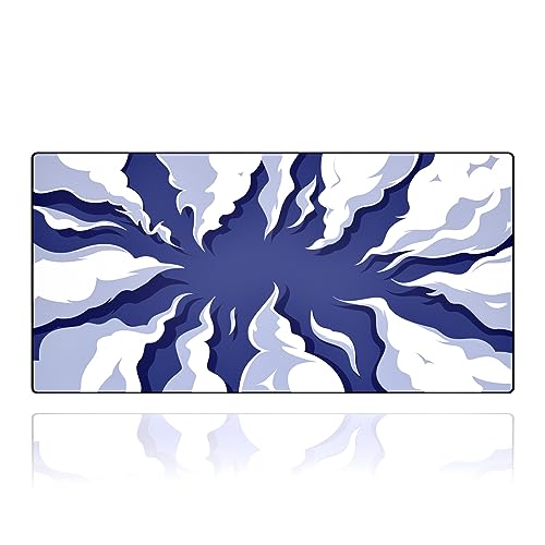 Gamer Boss - Gaming Mouse Pad - 48 x 24 Inches - 4mm Thick with Stitched Edges, Non-Slip Rubber Base, Premium Cloth Mousepad, Desk Mat for Laptop, Keyboard, Computer & PC (Mega, Smoke) - color: Smoke, size: 48" x 24"
